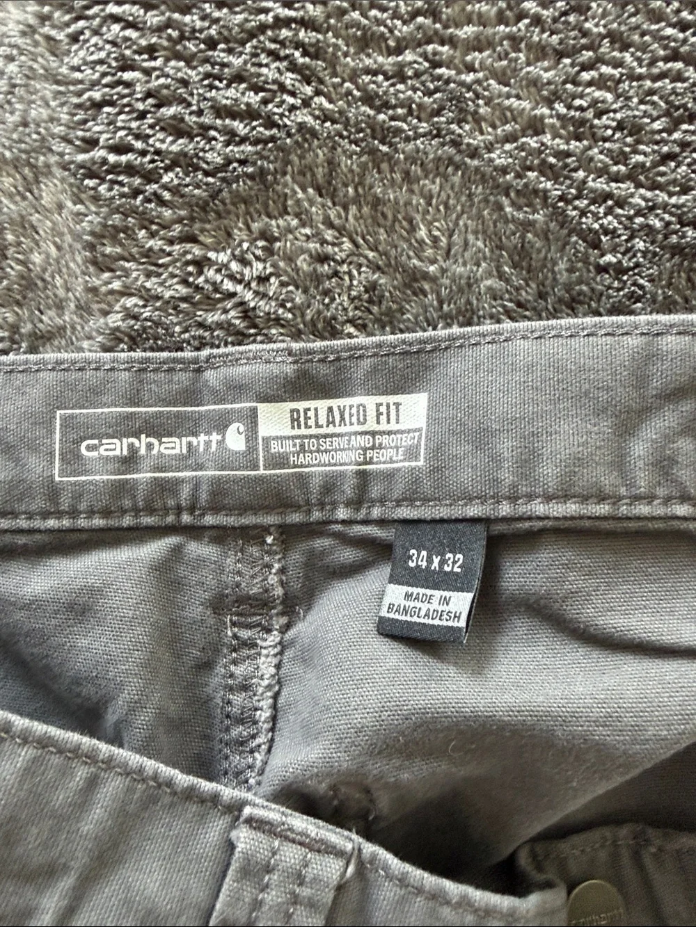 Carhartt Men's Gray Straight Cargo Pants